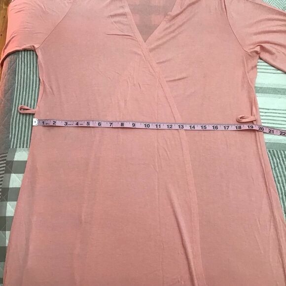 La vie en rose pink kimono cozy jersey wrap robe sleepwear loungewear NWT Large - Picture 6 of 12